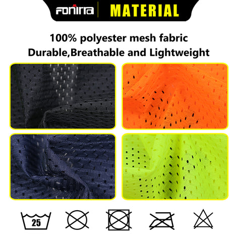 hi vis polyester mesh fabric safety vest