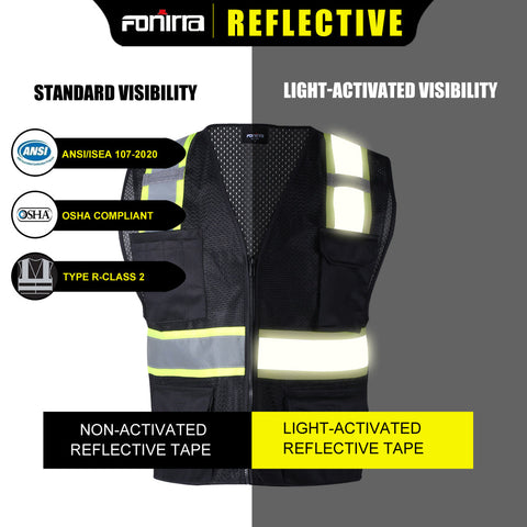 black vest reflective tape meet ANSI/isea