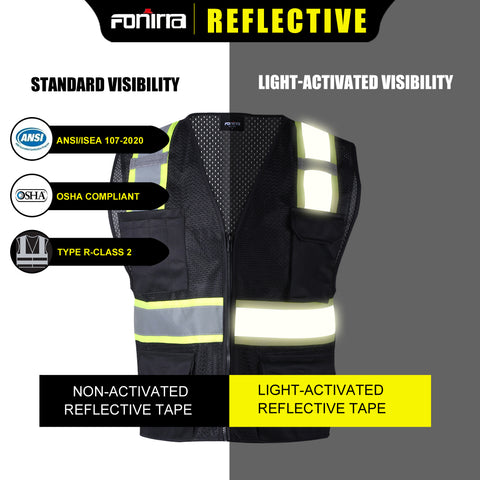 ansi/isea class 2 hi vis mesh safety vest