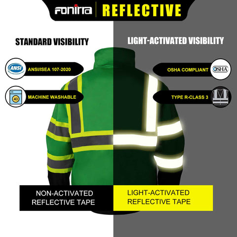 JK47 High Visibility Waterproof Jacket Reflective Outdoor Work Safety Clothing