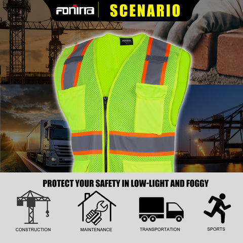 safety vest with pocket scenario constuction sports