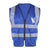 blue safety vest four pockets