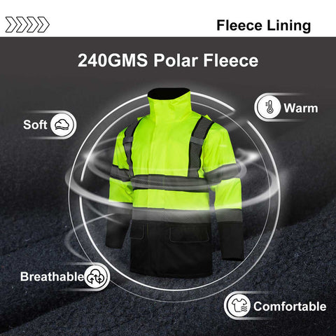 soft shell winter safety jacket