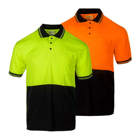yellow orange safety polo shirts 