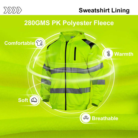 reflective breathable safety sweatshirt