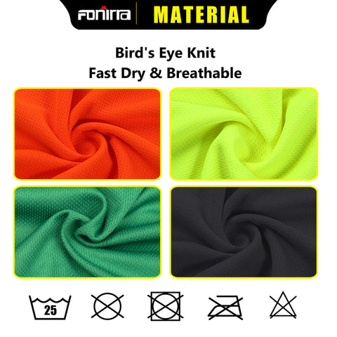 bird's eye knit safety shirt