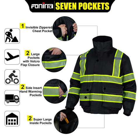 multifunctional winter safety jacket