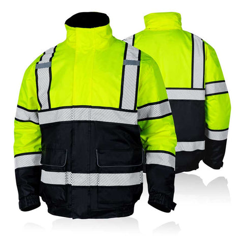 bright color winter safety jackt