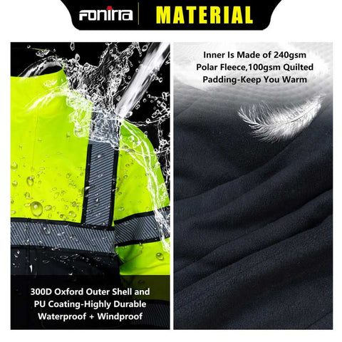 reflective water resistant safety jacket