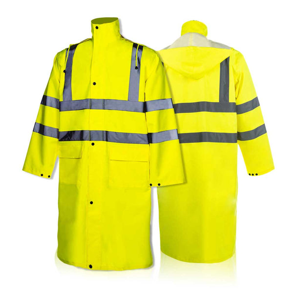 High Visibility Safety Raincoat Reflective