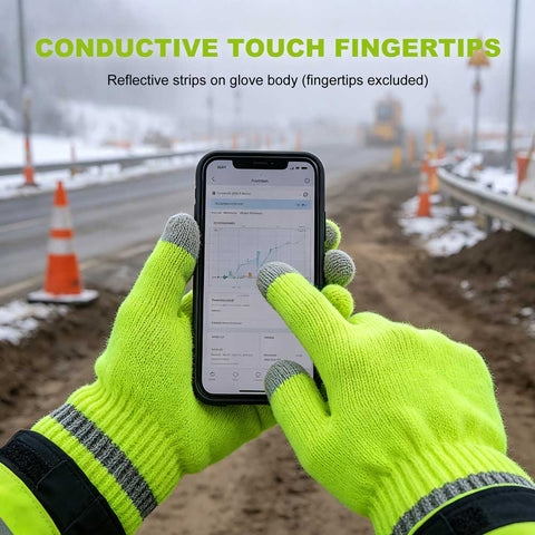 Hi Vis Winter Gloves Set