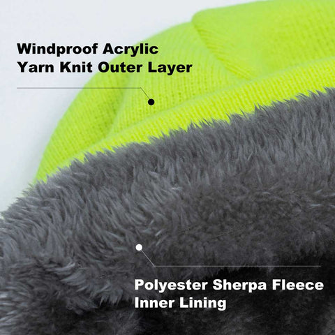sherpa Hi Vis Winter FLEECE Hat