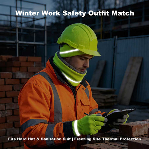 men in Hi Vis Winter FLEECE Hat