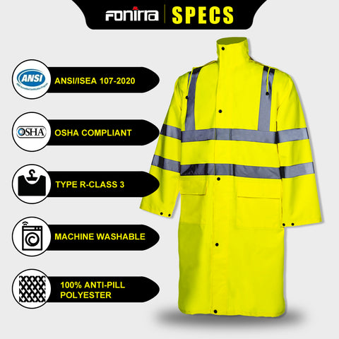 class 3 type r safety raincoat