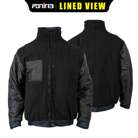 fleece lined winter safety jacket