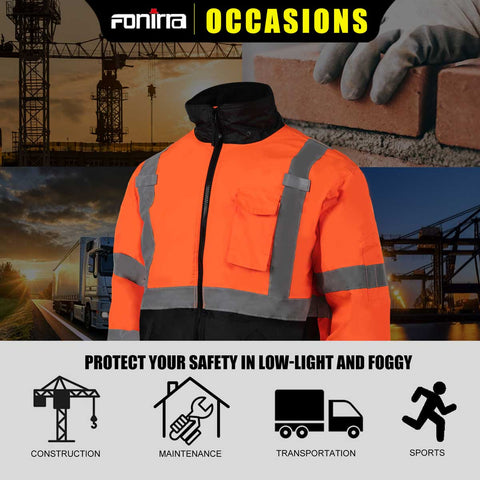 construction hi vis work clothing for men