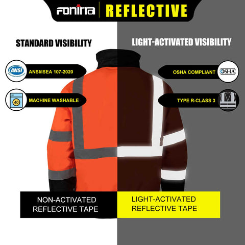 ANSII/ISEA hi vis work jacket