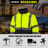 ourdoor hi vis winter safety jacket