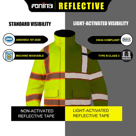 JK50-YY ANSI 300D Oxford Waterproof Reflective Jacket