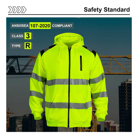type r class 3 hi vis hoodie