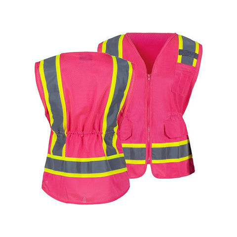 VT07 Women Black Mesh High Viz Clothing Safety Vest