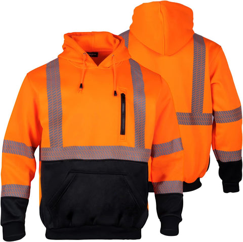 hi vis reflective winter hoodie