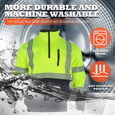 machine washable hi vis safety hoodie