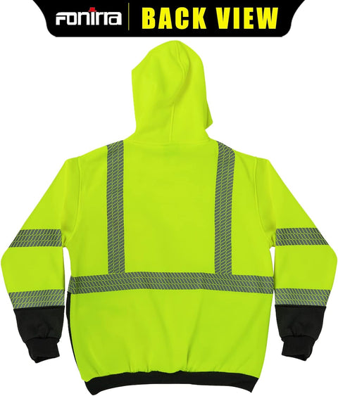 black bottom hi vis safety sweatshirt