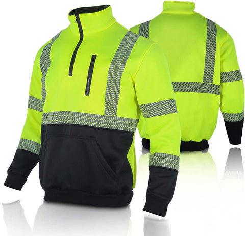 hi vis reflective safety hoodie