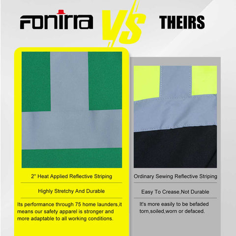 hi vis work sweatshirt with durable reflective strips