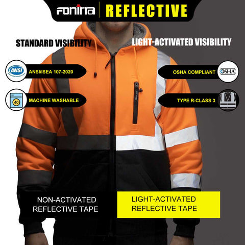 hi vis construction safety sweatshirt