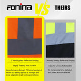 hi vis safety sweatshirt with durable reflective strip