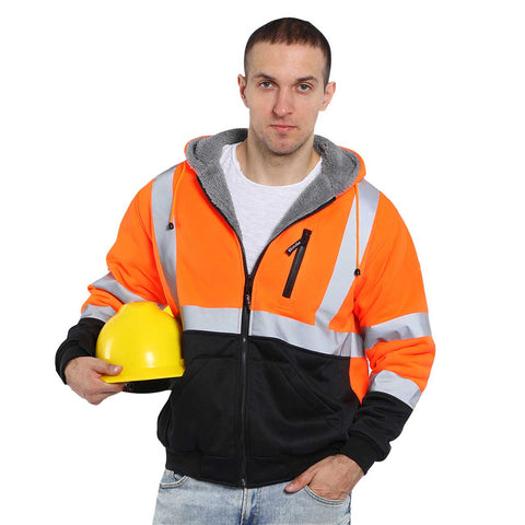 men's fashion hi vis winter sweatshirt