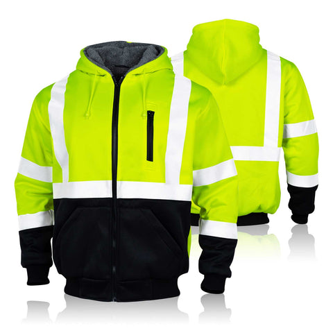 reflective hi vis winter work sweatshirt