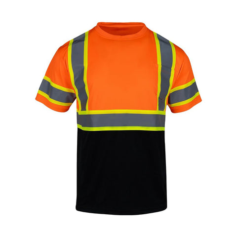 orange hi vis reflective safety shirt
