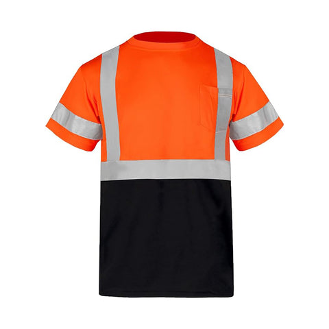 T001 High Visibility Safety Shirts Reflective for Men Hi Vis Construction Work T-Shirt