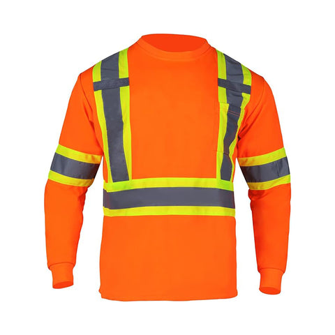orange safety work shirt