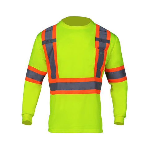 work safety shirt with reflective strips