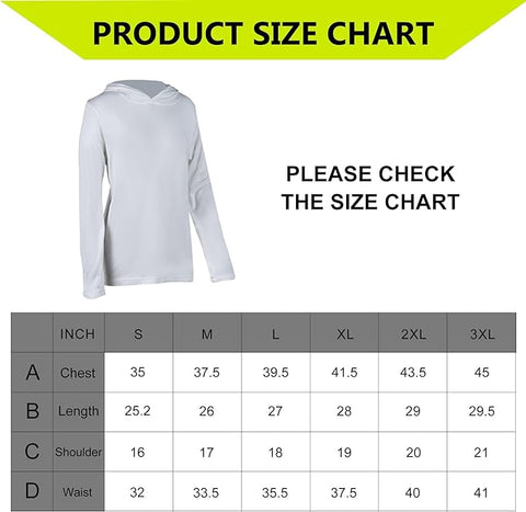 sun protection shirt size chart