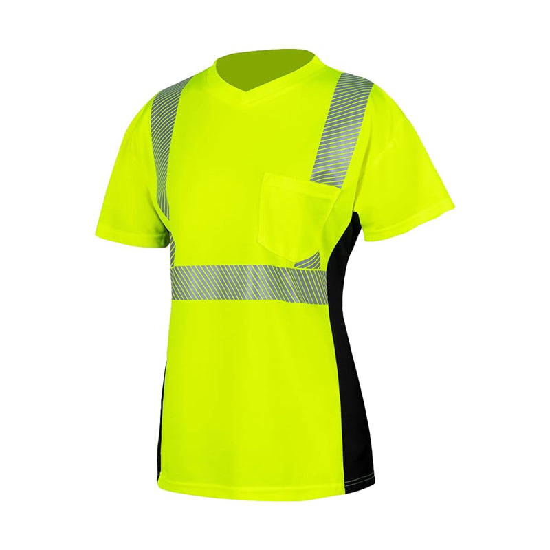 women's hi vis work safety shirt