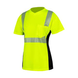 women's hi vis work safety shirt