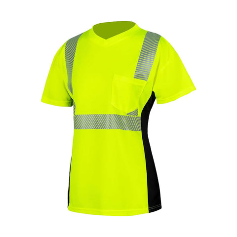 women's hi vis work safety shirt