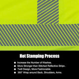 safety shirt with hot stamping process reflective strips