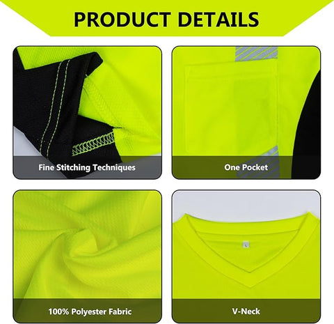 summer hi vis work shirt with pocket