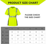 women's hi vis shirt size chart