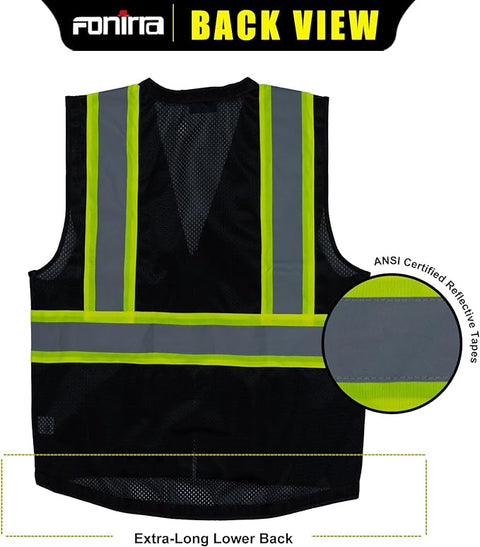 black safety vest