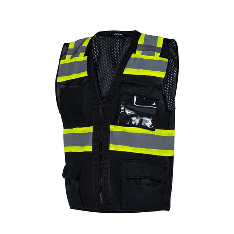 class 1 black safety vest