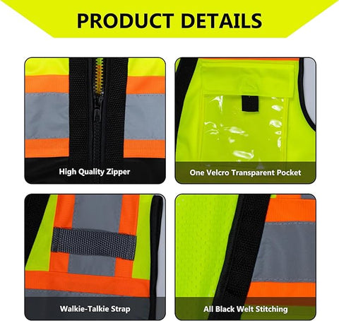 safety vest with zip closure