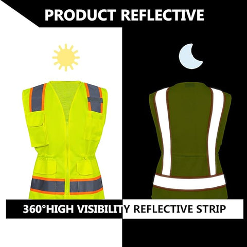 Reflective Outdoor Work Vest for Women