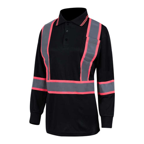 black pink women safety shirts